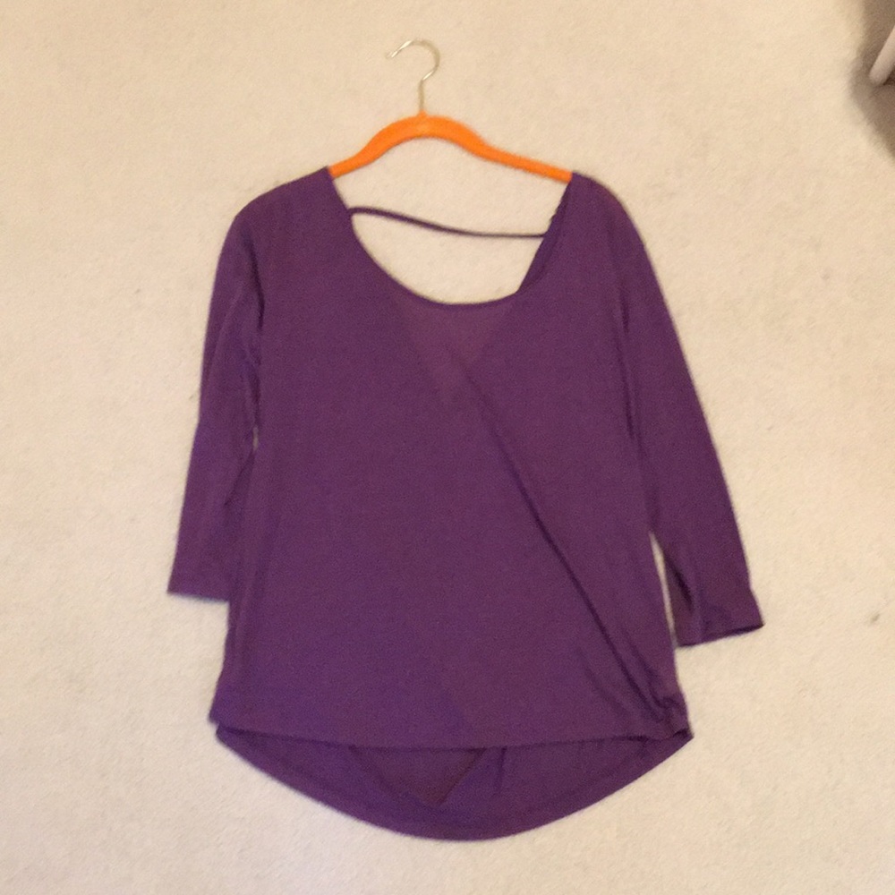 Purple long sleeve top